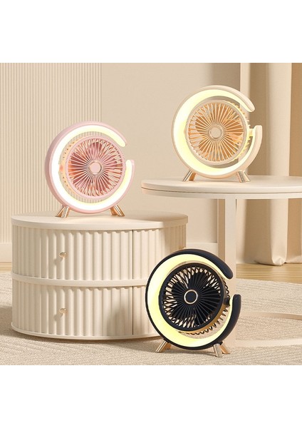 Işıklı USB Şarjlı Masaüstü Fanı (Yurt Dışından)