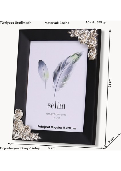 13X18 Rosengard Çerçeve Siyah Gümüş indirimleri