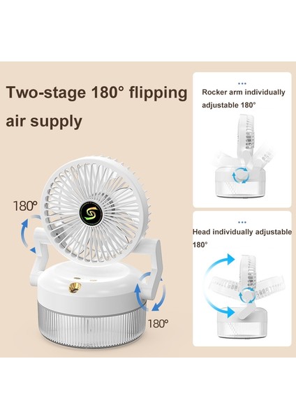 USB Şarj Katlanır Masaüstü Sprey Nemlendirme Fanı (Yurt Dışından)
