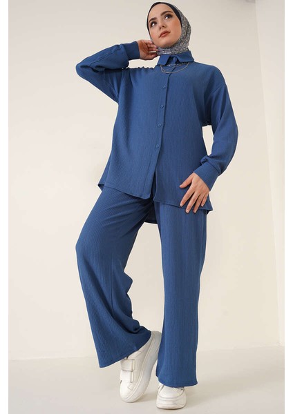T5858 Örme Tesettür Ikili Takım - Indigo fiyatları