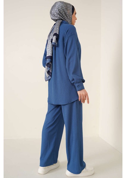 T5858 Örme Tesettür Ikili Takım - Indigo modelleri