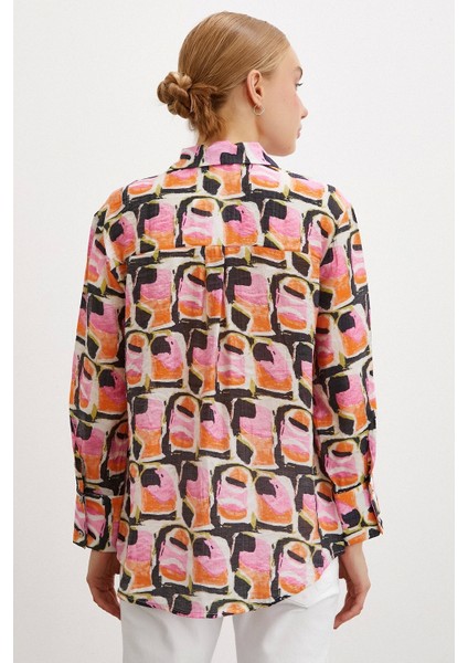 Van Gogh Desenli Gömlek Oranj fırsatları