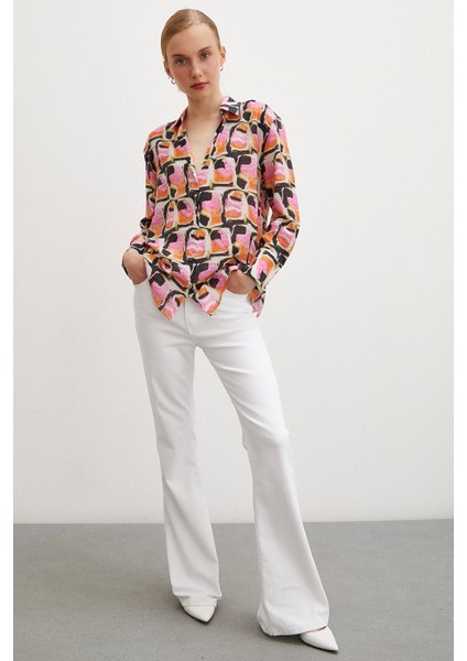 Van Gogh Desenli Gömlek Oranj indirimleri