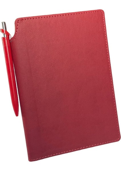 13X21 Termo Deri - Lastikli Çizgili Notebook Sırttan Kalem Takmalı Çizgili Defter