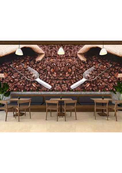 Kahve Çekirdeği Cafe Duvar Kağıdı Baskı modelleri