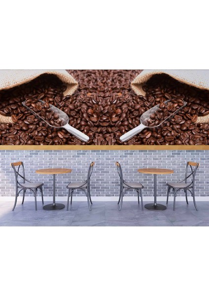 Kahve Çekirdeği Cafe Duvar Kağıdı Baskı fırsatları