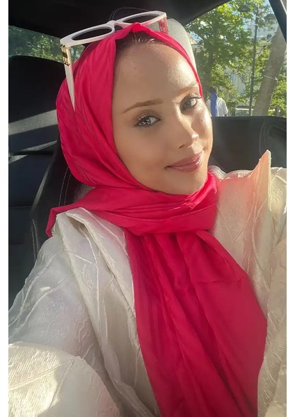 Ilayda Toraman Ipeksi Jakar Lisa Şal Zikzak Desen - Fuşya