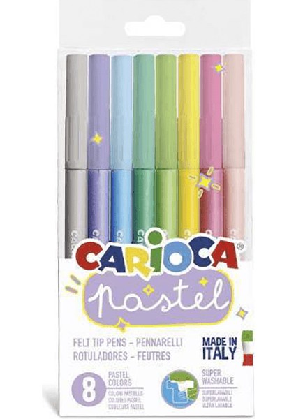 Pastel Süper Yıkanabilir 8’li Keçeli Boya Kalemi 43032