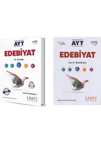 Limit Yayınları AYT Edebiyat El Kitabı - Soru Bankası Video Çözümlü 2 Kitap