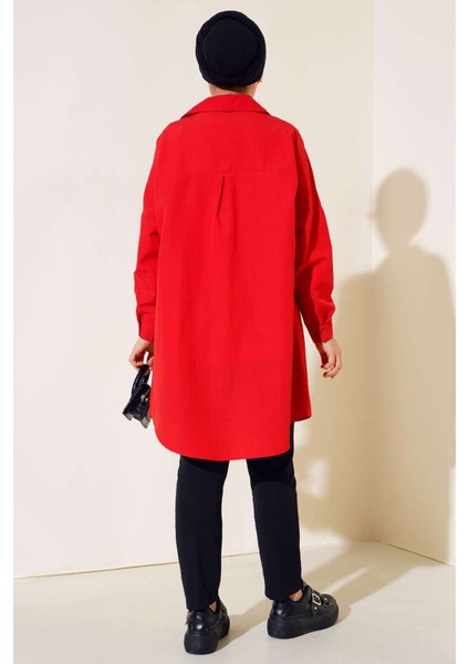 5845 Tesettür Tunik - Kırmızı fırsatları