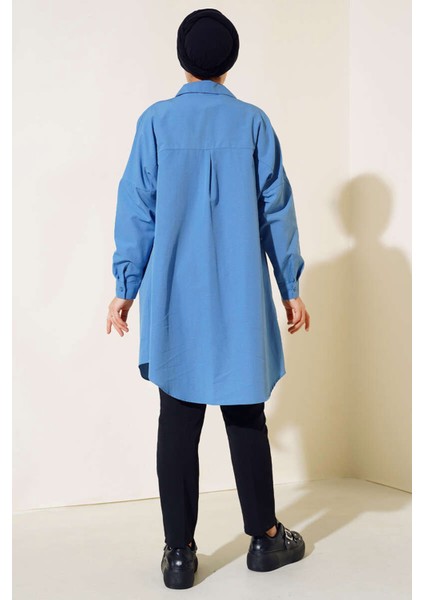 5845 Tesettür Tunik - Indigo fırsatları
