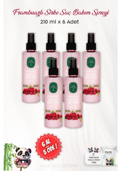 6 Al 5 Öde Eyüp Sabri Tuncer Frambuazlı Sirke Bakım Spreyi 210 ml ve Rosıe