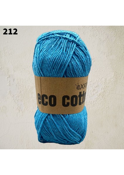 5’li Paket Eco Cotton - Rejenere Cotton Ip - 00212 Turkuaz Mavi