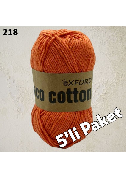 5’li Paket Eco Cotton - Rejenere Cotton Ip - 218 Portakal