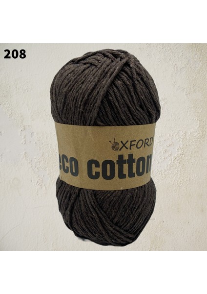 5’li Paket Eco Cotton - Rejenere Cotton Ip - 208 Koyu Kahve