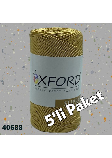 5'li Paket Ince (Slim) Supra Çanta Ipi 200 Gram - 40688 Altın