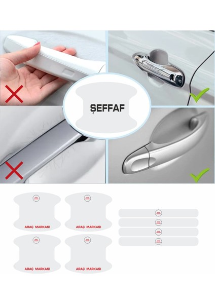 Opel Araçları Için Uyumlu Kapı Içi Çizik Önleyi Seti 8'li fırsatları