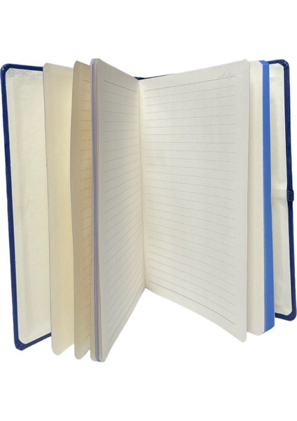 Notebook Termo Deri 15X21 Kenar Boyalı Çizgili Lastikli Tarihsiz Ajanda