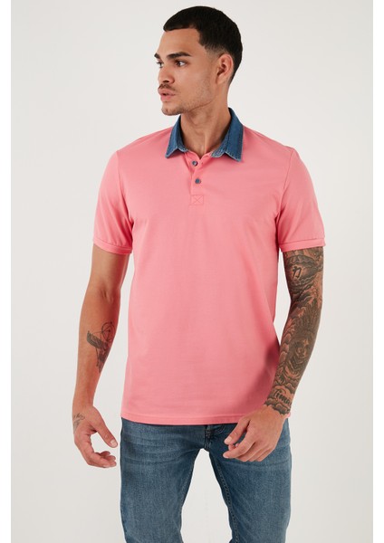 Pamuk Düğmeli Regular Fit Polo Yaka T Shirt Erkek Polo Yaka T Shirt 5902134 modelleri