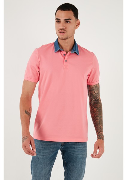 Pamuk Düğmeli Regular Fit Polo Yaka T Shirt Erkek Polo Yaka T Shirt 5902134 fırsatları