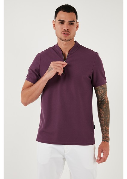 Pamuklu Regular Fit Yarım Fermuarlı T Shirt Erkek T Shirt 5902653 modelleri