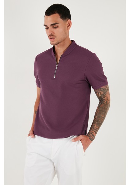 Pamuklu Regular Fit Yarım Fermuarlı T Shirt Erkek T Shirt 5902653 indirimleri