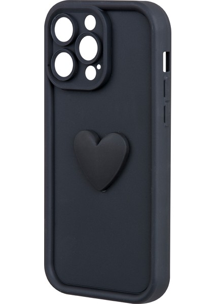 Kalpli Siyah Silikon Telefon Kılıfı - DK196 - iPhone 14 Promax modelleri