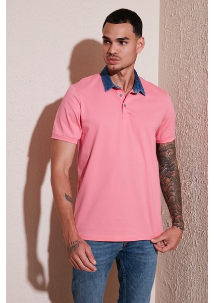 Pamuk Düğmeli Regular Fit Polo Yaka T Shirt Erkek Polo Yaka T Shirt 5902134