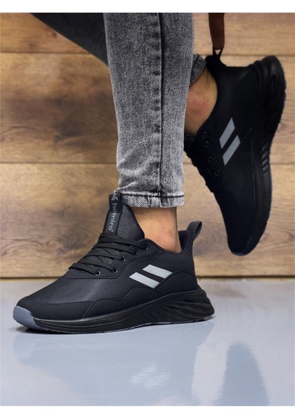 Erkek Bağcıklı Spor Sneaker-Siyah fırsatları