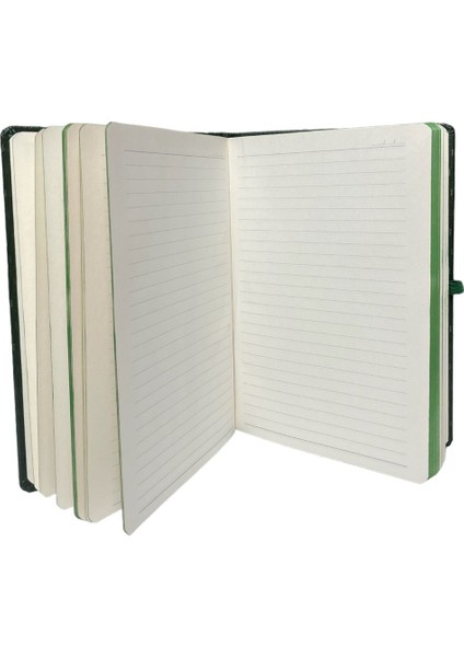 Notebook Termo Deri 15X21 Kenar Boyalı Çizgili Lastikli Çizgili Defter - Kişiye Özel Isimli Hediye