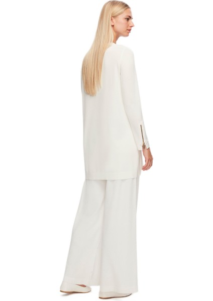 Ekru Basic Triko Tunik