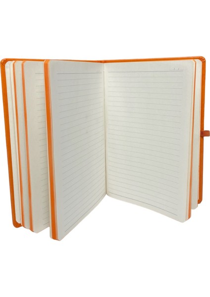 Notebook Termo Deri 15X21 Kenar Boyalı Çizgili Lastikli Çizgili Defter - Kişiye Özel Isimli Hediye