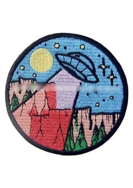 Ufo Uzay Nakış Işleme Arma Patch Peç