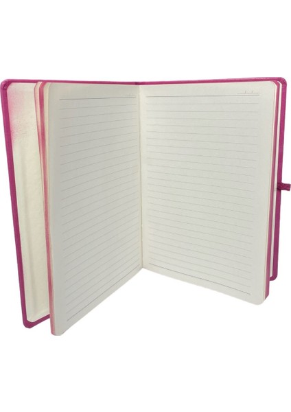 Notebook Termo Deri 15X21 Kenar Boyalı Çizgili Lastikli Çizgili Defter - Kişiye Özel Isimli Hediye