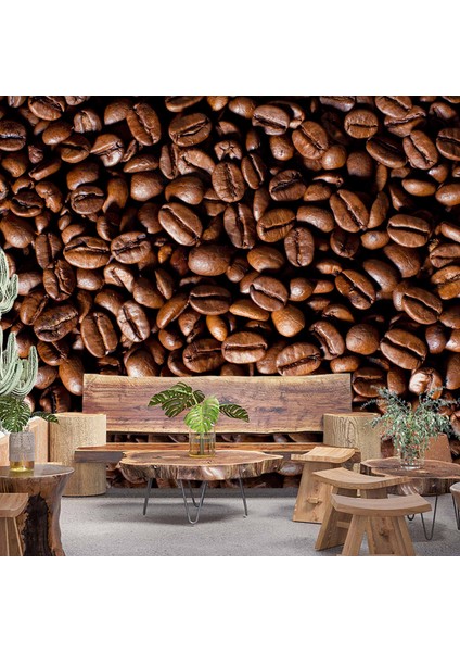 Kahve Çekirdeği Cafe Duvar Kağıdı Baskı