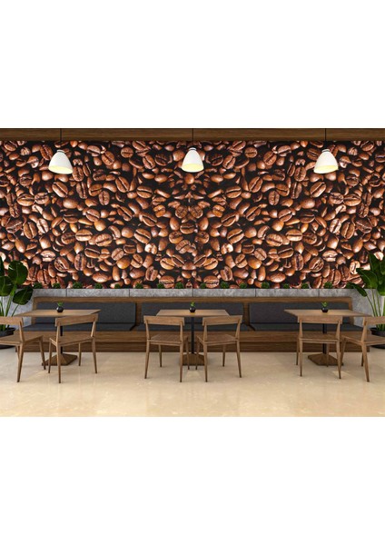 Kahve Çekirdeği Cafe Duvar Kağıdı Baskı modelleri