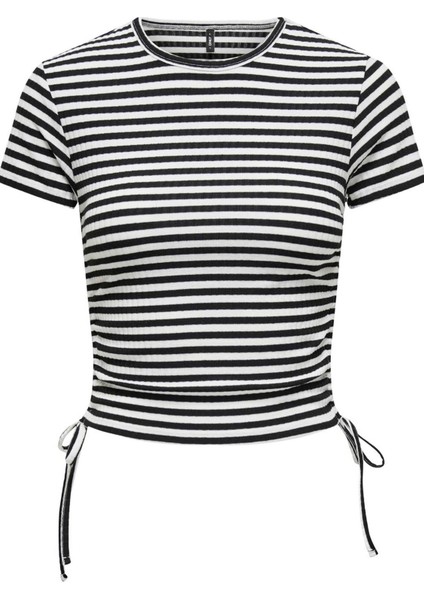 Onlwendy S/s Ruchıng Top Jrs 15284982 Siyah