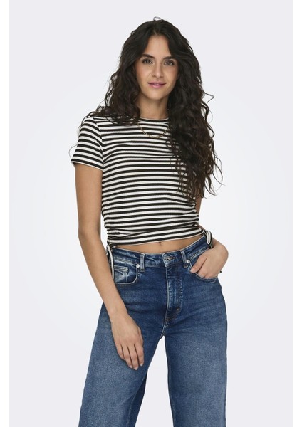 Onlwendy S/s Ruchıng Top Jrs 15284982 Siyah modelleri