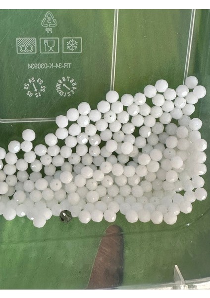 276 Adet Kristak Beyaz Delikli Boncuk fiyatları