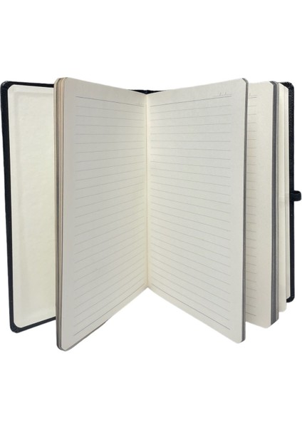 Notebook Termo Deri 15X21 Kenar Boyalı Çizgili Lastikli Çizgili Defter - Kişiye Özel Isimli Hediye