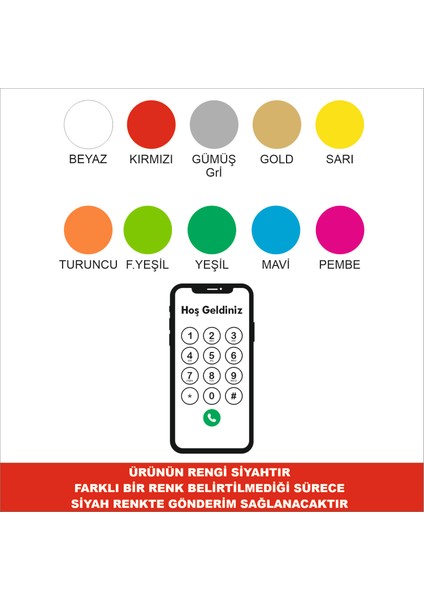 Telefoncular İçin Telefon Silüetli Hoş Geldiniz Stickeri fiyatları