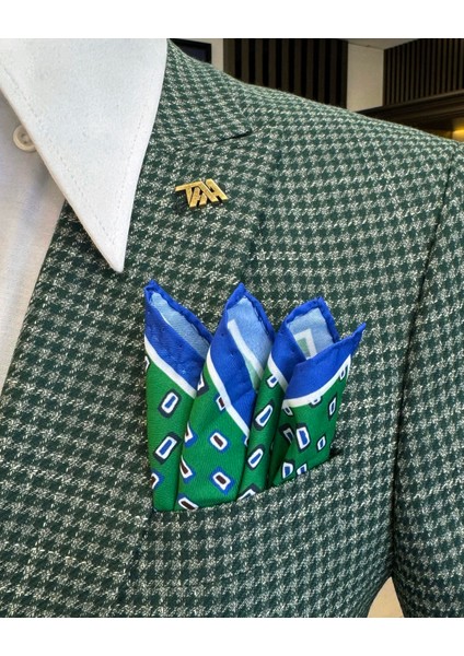 İtalyan stil slim fit kazayağı desen erkek ceket yeşil T12539 fırsatları