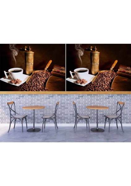Kahve Öğütme Makinalı Cafe Duvar Kağıdı Baskı fırsatları