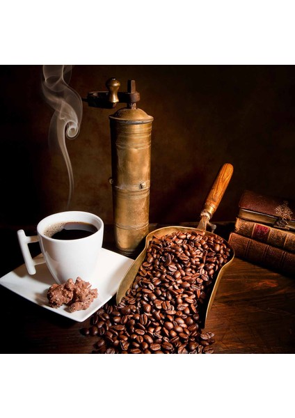 Kahve Öğütme Makinalı Cafe Duvar Kağıdı Baskı indirimleri