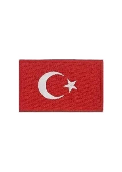 Turkey Türkiye Türk Bayrak Nakış Işleme Arma Patch Peç 3x5 cm
