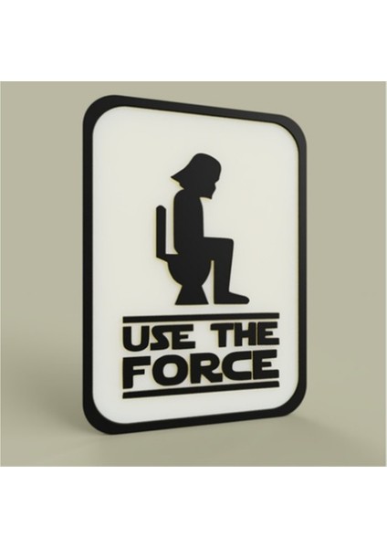 Yapışkanlı Star Wars Duvar Süsü, 'Us The Force' Tuvalet Ve Banyo Kapı Tabelası