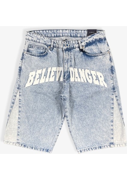 Believe Danger Oversized Kot Şort