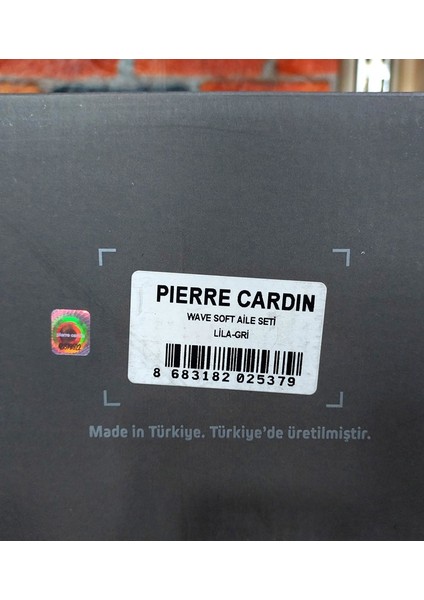 Pierre Cardin 6 Parça Jakarlı Aile Bornoz Seti-Wave Soft Lila Gri