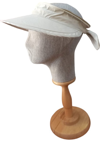 Kadın Vizör Şapka Ayarlanabilir Ekru