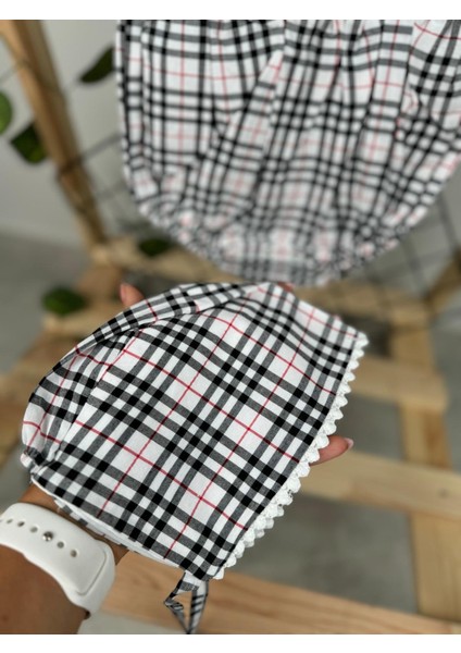 Kız Bebek Şapkalı Pötikare Desenli Çıtçıtlı Romper Badi Ikili Set modelleri